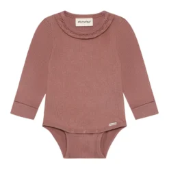 Minymo Långärmad Rib Body - Burlwood