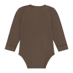 Minymo Långärmad Rib Body - Chocolate Chip