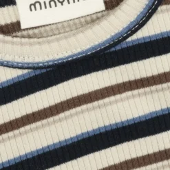 Minymo Långärmad Rib Body - Dark Sapphire