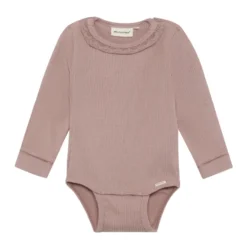 Minymo Långärmad Rib Body - Fawn