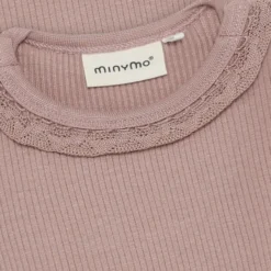 Minymo Långärmad Rib Body - Fawn