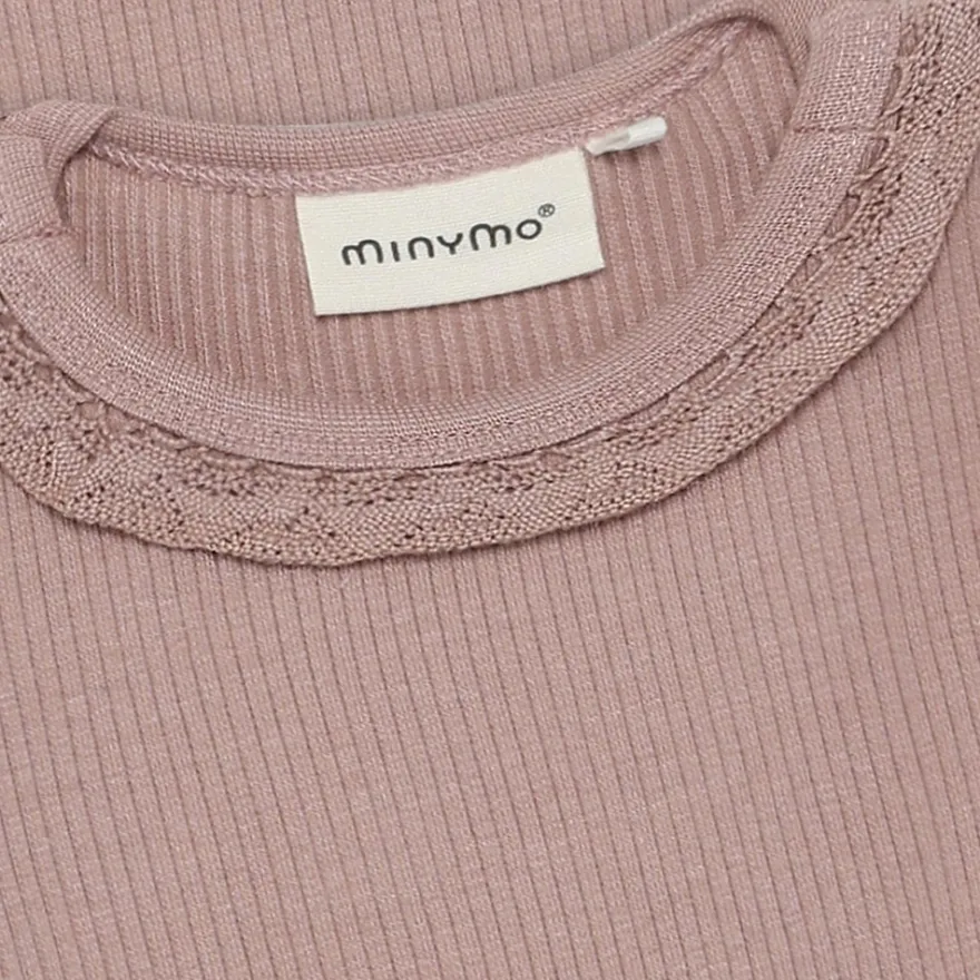 Minymo Långärmad Rib Body - Fawn