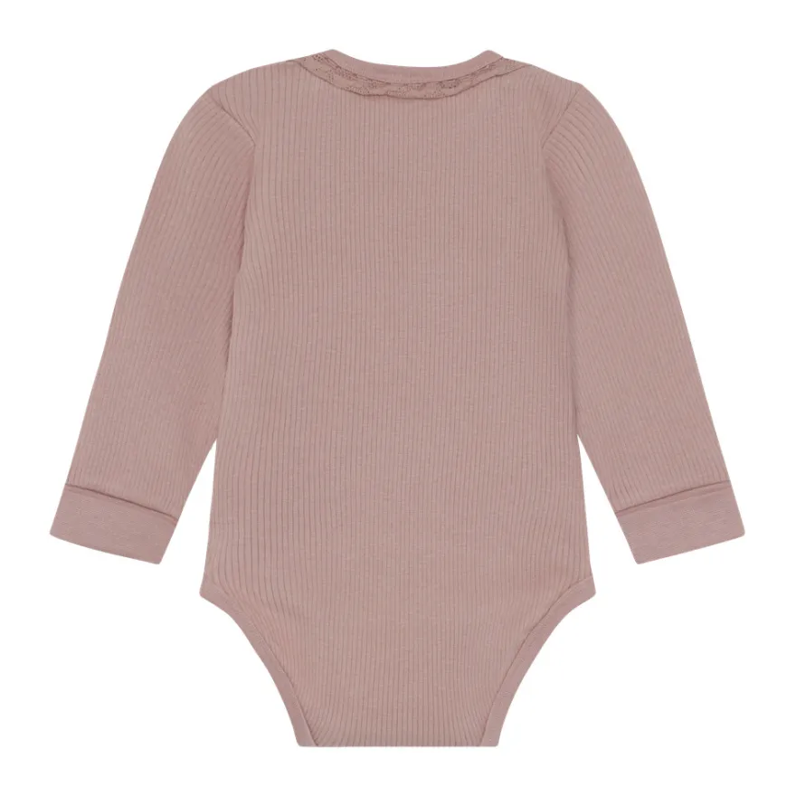 Minymo Långärmad Rib Body - Fawn