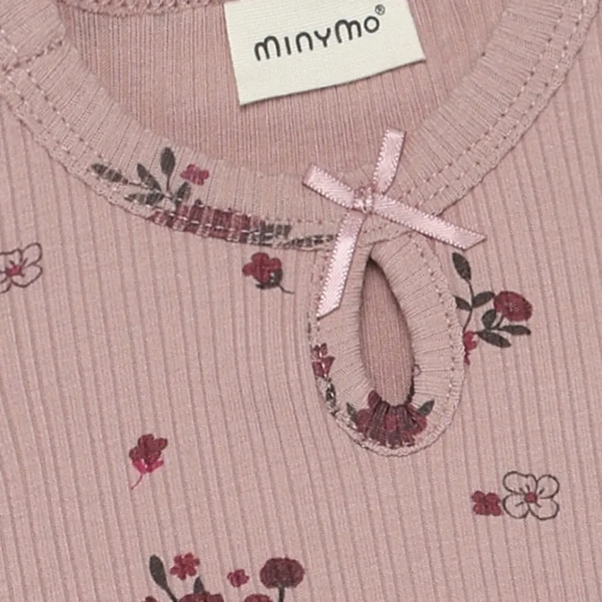 Minymo Långärmad Rib Body - Fawn