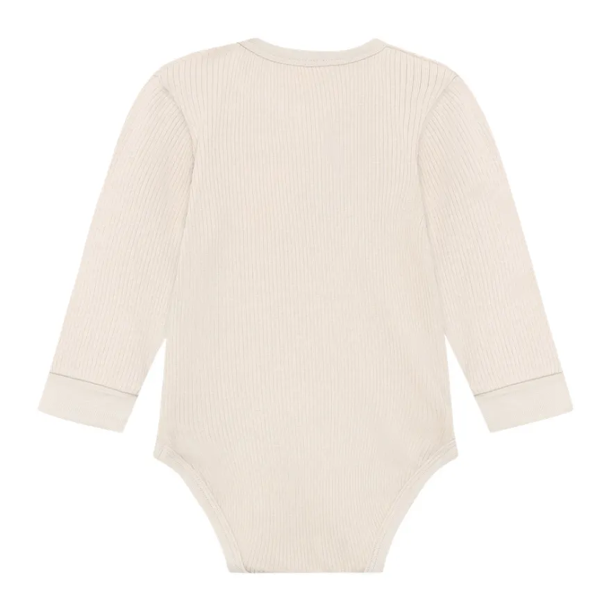 Minymo Långärmad Rib Body - Feather Gray