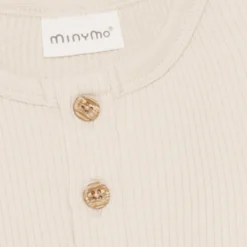 Minymo Långärmad Rib Body - Feather Gray