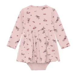 Minymo Långärmad Rib Bodyklänning - Fawn