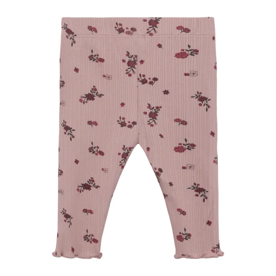 Minymo Rib Leggings - Fawn