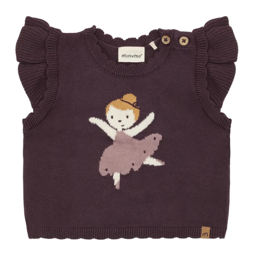Minymo Stickad Väst - Huckleberry