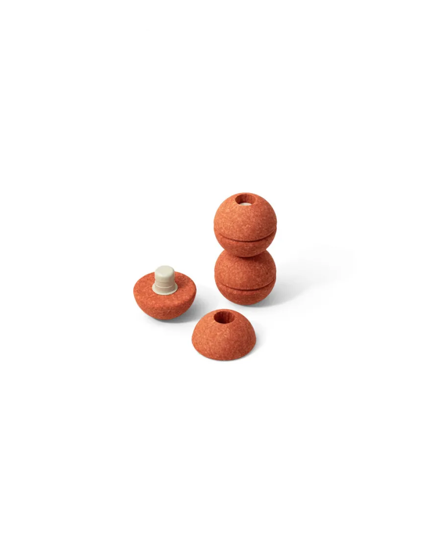 Modu 3x Skumbollar - Burnt Orange / Dusty Green