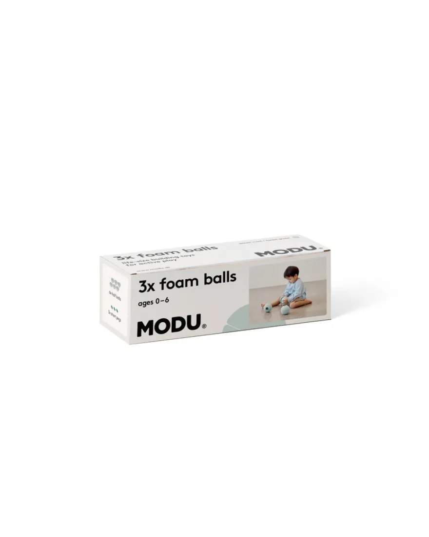 Modu 3x Skumbollar - Ocean Mint / Forest Green