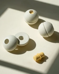 Modu 3x Skumbollar - Sand Grey / Honey Yellow