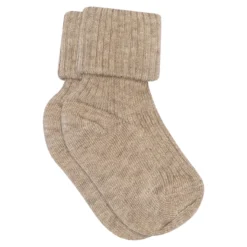 MP Denmark Baby Ankelstrumpor - Light Brown Melange