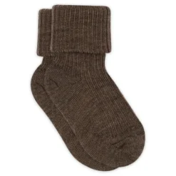 MP Denmark Ullankelstrumpor Rib - Brown Melange