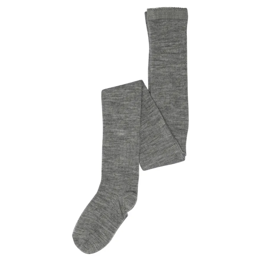 MP Denmark Ullstrumpbyxor Ribbade - Grey Melange