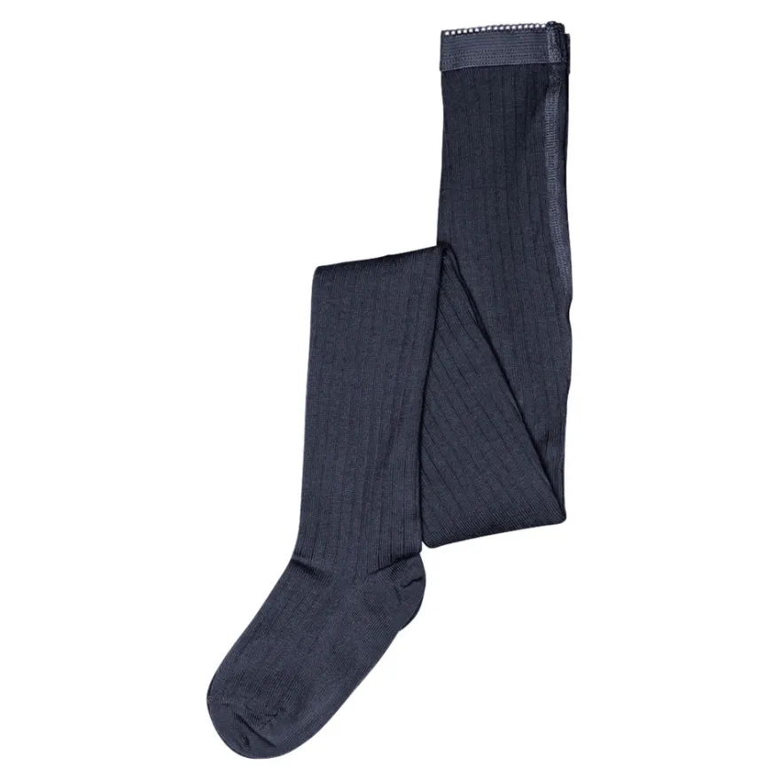 MP Denmark Ullstrumpbyxor Ribbade - Navy