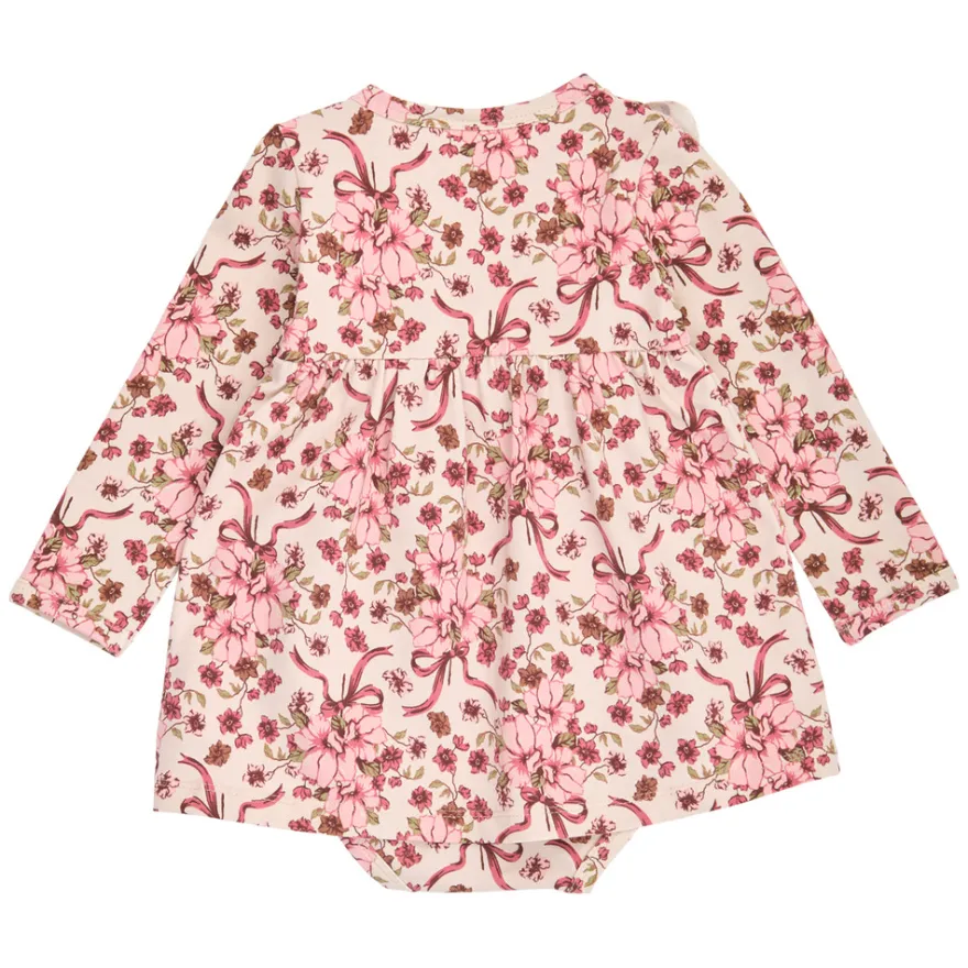 Müsli Bouquet Bodyklänning Med Volanger - Oak/Blush/Baroque Rose