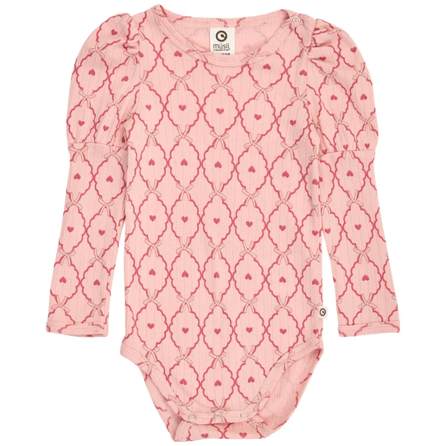 Müsli Love Långärmad Body - Blush/Baroque Rose/Oak