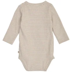 Müsli Mini Stripe Rib Body - Balsam Cream/Walnut