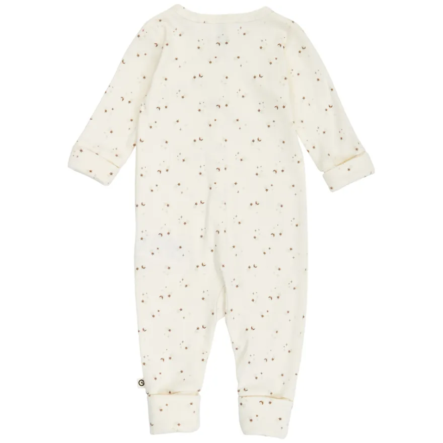 Müsli Sparkle Rib Jummpsuit Med Fot - Balsam Cream/Walnut/Oat