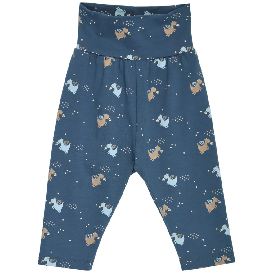 Müsli Storybook Byxor - Navy/Soft Blue/Walnut