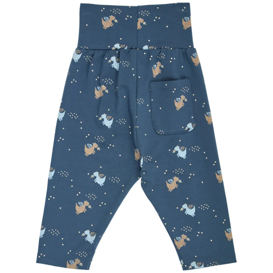 Müsli Storybook Byxor - Navy/Soft Blue/Walnut