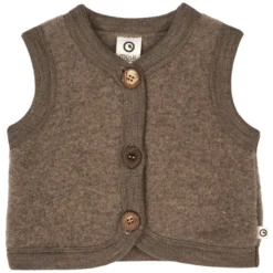 Müsli Väst i Merinould Fleece - Walnut Melange
