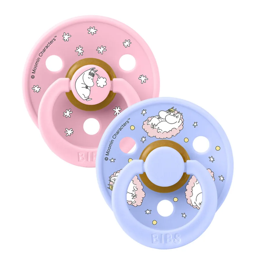 Mumin Colour 2-Pack Napp Latex stl 2 - Baby Pink