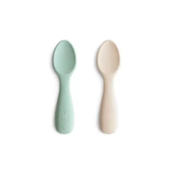 Mushie Korta Babyskedar 2-Pack - Cambridge Blue/Shifting Sand