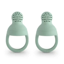Mushie Smaknapp 2-Pack - Cambridge Blue