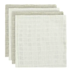 Muslinfilt (4‑pack) – Dried Sage – 65x65