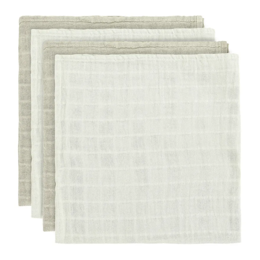 Muslinfilt (4‑pack) – Dried Sage – 65x65