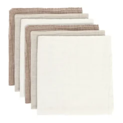 Muslinfilt (6‑pack) – Taupe Gray – 65x65