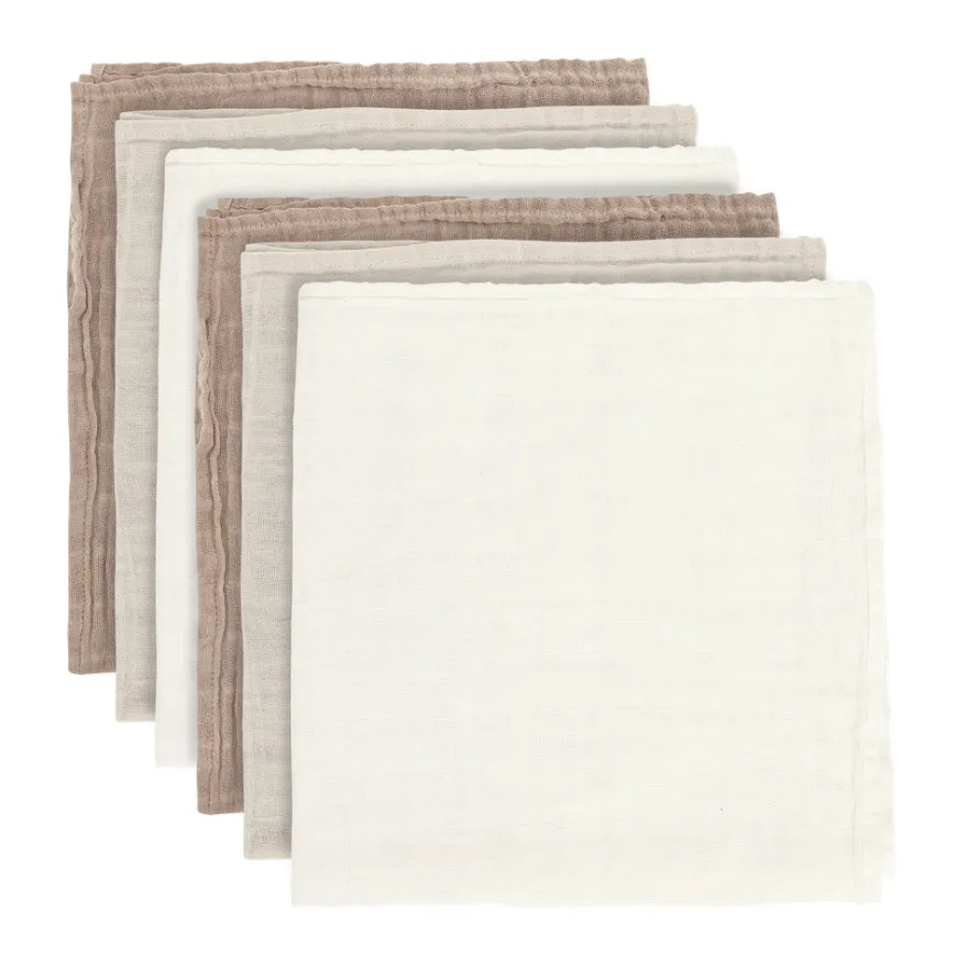 Muslinfilt (6‑pack) – Taupe Gray – 65x65