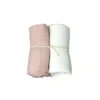 Muslinfilt 2-pack 70x70cm - Vit/Rosa