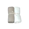 Muslinfilt 2-pack 70x70cm - Vit/Sand