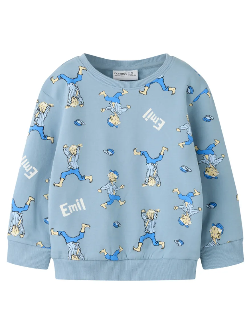 Name It Alfe Emil Sweatshirt - Ashley Blue