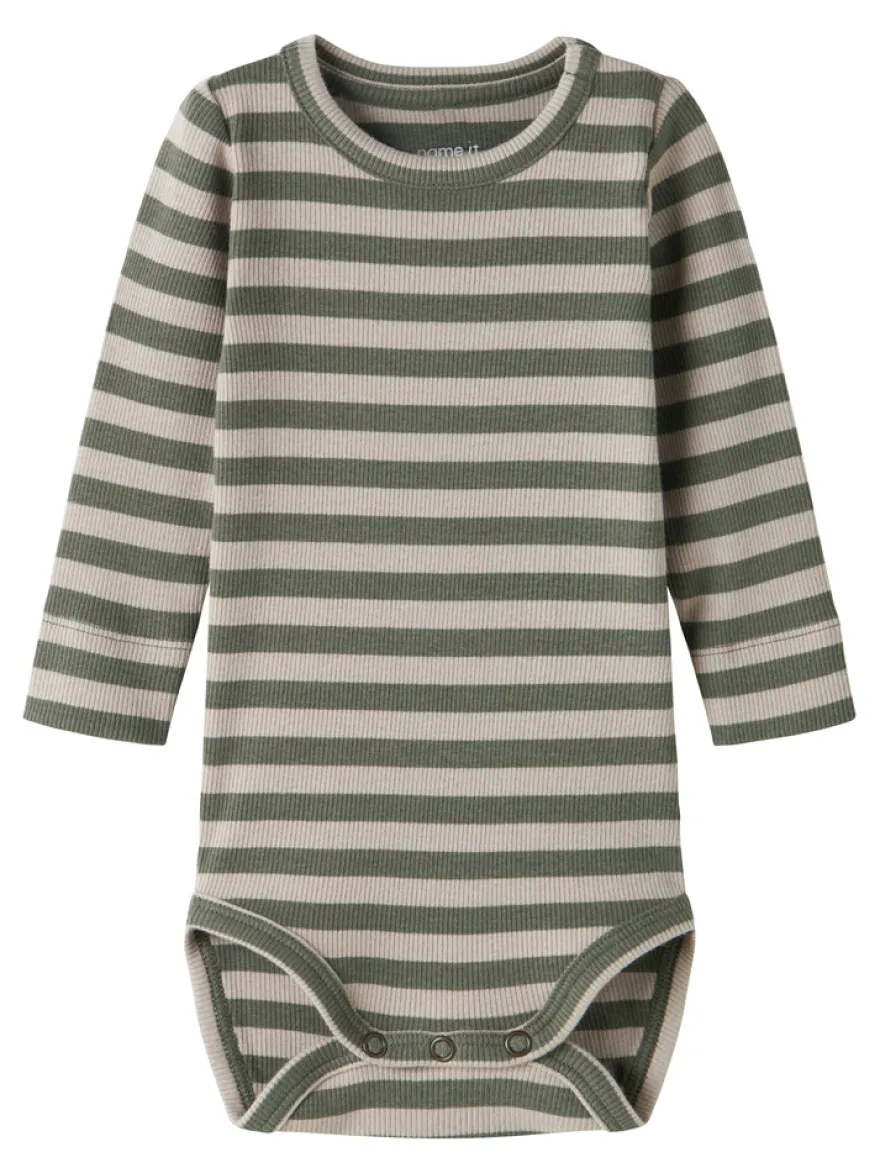 Name It Banio Långärmad Body - Dusty Olive