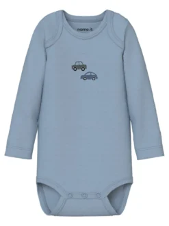 Name It Bilar Långärmad Body 3-Pack - Jet Stream