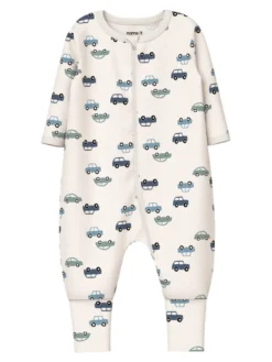 Name It Bilar Pyjamas m. Dragkedja 2-Pack - Jet Stream