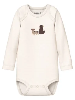 Name It Hund Långärmad Body 3-Pack - Green Milieu