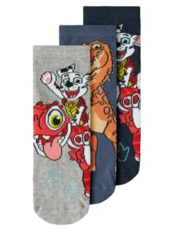 Name It Jannick Paw Strumpor 3-Pack - Navy Blazer