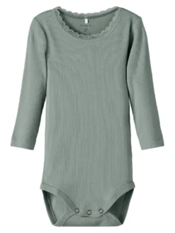 Name It Kab Långärmad Body - Slate Gray