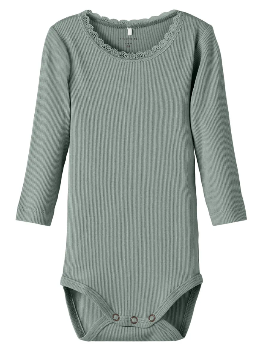 Name It Kab Långärmad Body - Slate Gray
