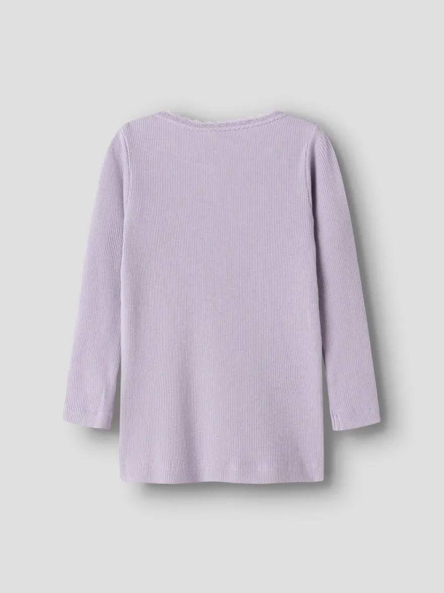Name It Kab Långärmad Topp - Lavender Gray