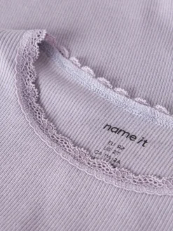 Name It Kab Långärmad Topp - Lavender Gray