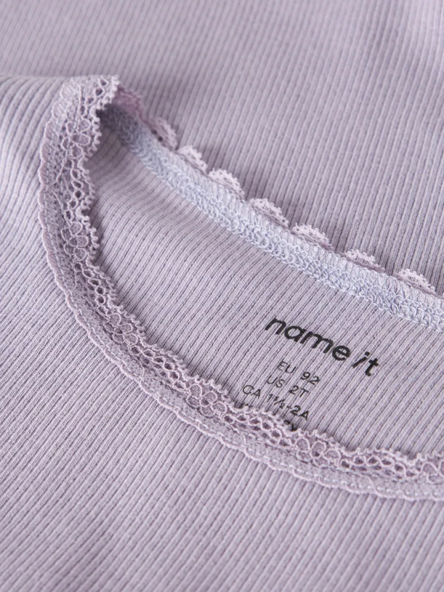 Name It Kab Långärmad Topp - Lavender Gray