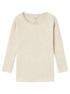 Name It Kab Långärmad Topp - Peyote Melange
