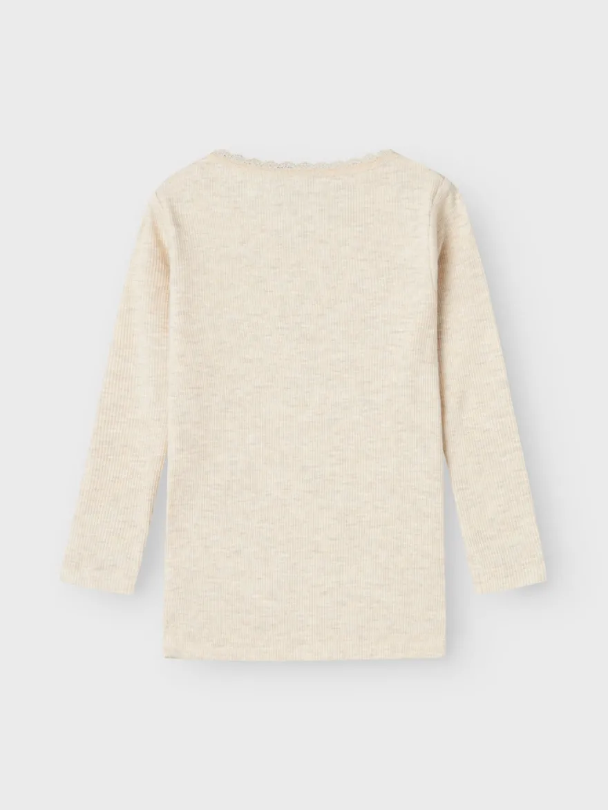Name It Kab Långärmad Topp - Peyote Melange