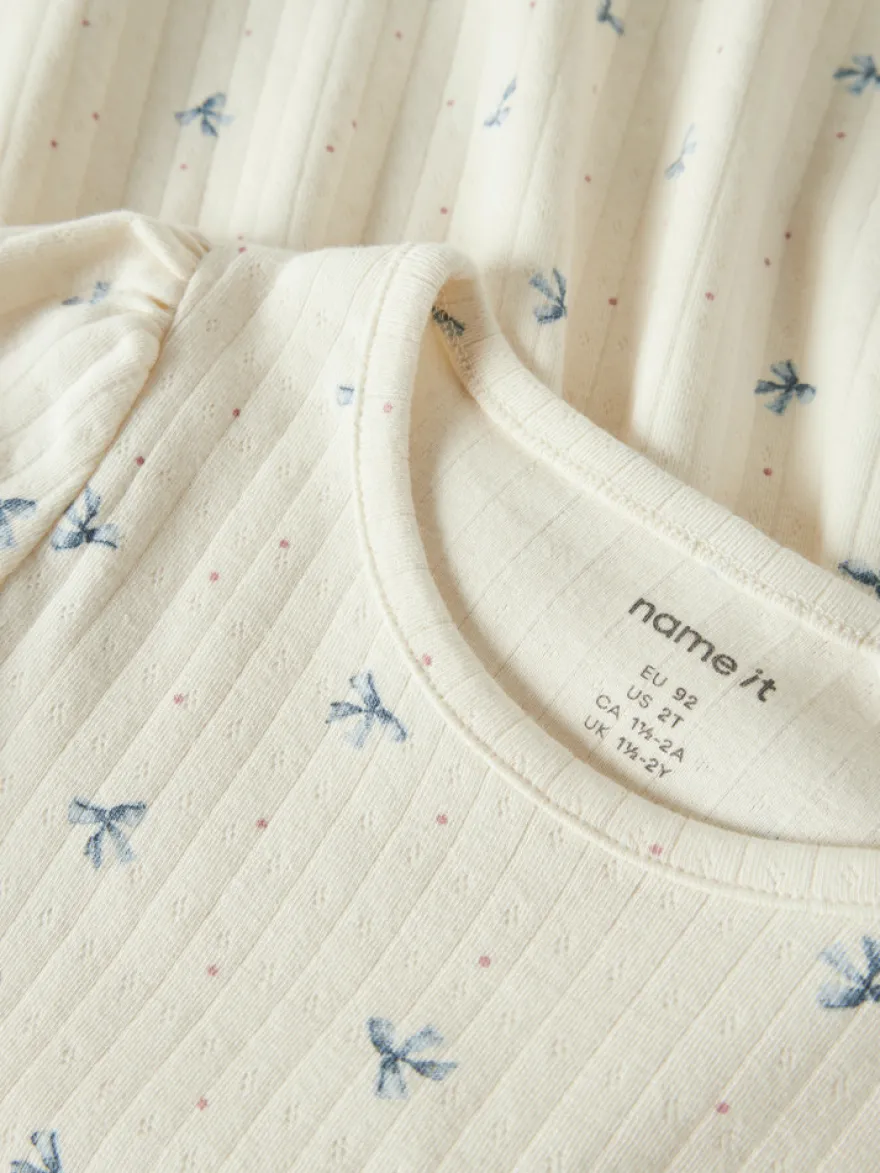 Name It Kathlen Klänning - Antique White